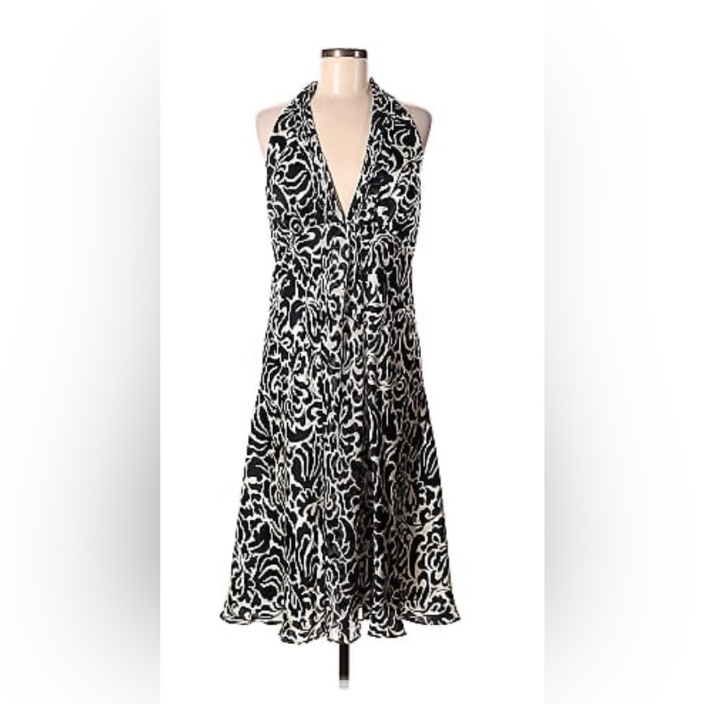 White House Black Market Print Halter Dress